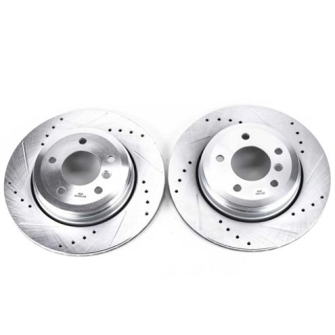 Power Stop 04-07 BMW 525i Rear Evolution Drilled & Slotted Rotors - Pair thumbnail 2