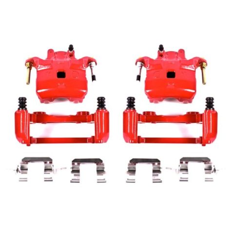 Power Stop 03-05 Infiniti G35 Front Red Calipers w/Brackets - Pair thumbnail 2