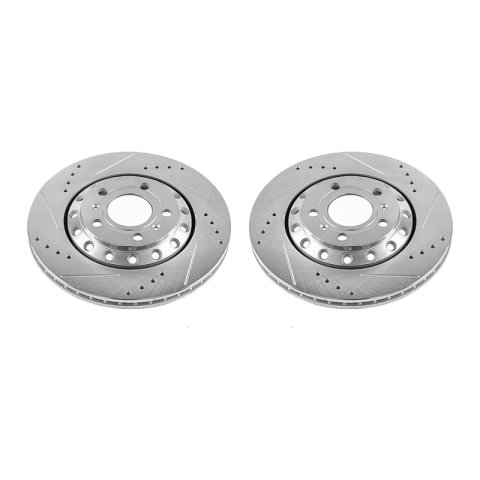 Power Stop 03-10 Audi A8 Quattro Rear Evolution Drilled & Slotted Rotors - Pair thumbnail 1