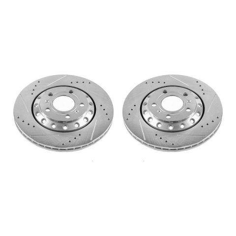 Power Stop 03-10 Audi A8 Quattro Rear Evolution Drilled & Slotted Rotors - Pair thumbnail 2