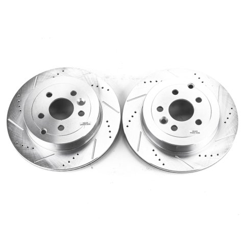 Power Stop 08-12 Land Rover LR2 Rear Evolution Drilled & Slotted Rotors - Pair thumbnail 1
