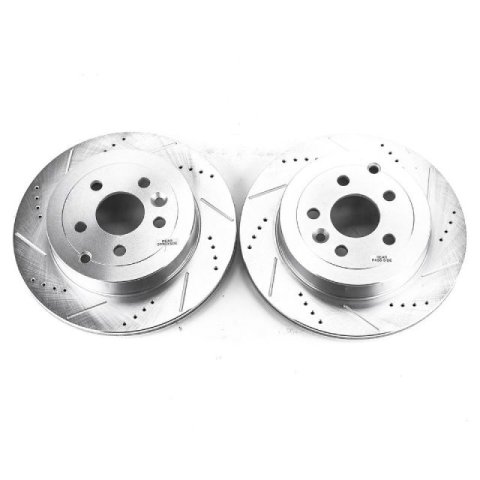 Power Stop 08-12 Land Rover LR2 Rear Evolution Drilled & Slotted Rotors - Pair thumbnail 2