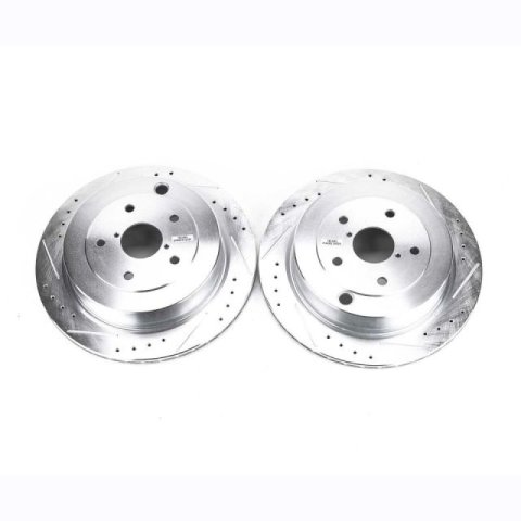 Power Stop 06-07 Subaru B9 Tribeca Rear Evolution Drilled & Slotted Rotors - Pair thumbnail 1