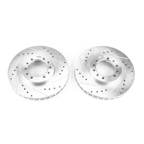 Power Stop 91-96 Mitsubishi Montero Front Evolution Drilled & Slotted Rotors - Pair thumbnail 1