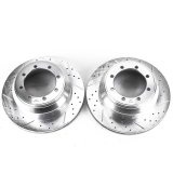Power Stop 99-04 Ford F-350 Super Duty Rear Evolution Drilled & Slotted Rotors - Pair thumbnail 2
