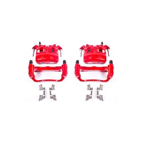 Power Stop 05-18 Nissan Frontier Front Red Calipers w/Brackets - Pair thumbnail 1