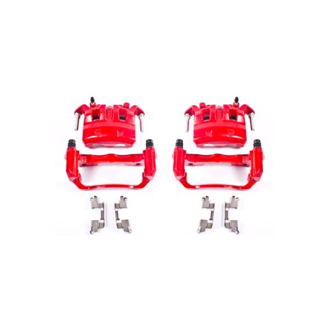 Power Stop 05-18 Nissan Frontier Front Red Calipers w/Brackets - Pair thumbnail 6