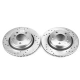 Power Stop 2000 BMW 323i Rear Evolution Drilled & Slotted Rotors - Pair thumbnail 2