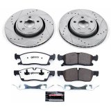 PowerStop Z36 Truck and Tow Brake Upgrade Kits for 2011-2020 DURANGO, 2011-2012 GRAND CHEROKEE - K5954-36 Rotors/Pads, Drilled/Slotted, Iron, Zinc Dichromate Plated, Front, Dodge, Jeep, Kit thumbnail 1