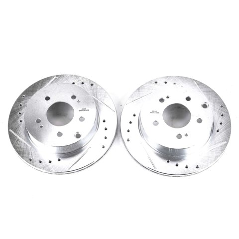 Power Stop 06-12 Mitsubishi Eclipse Rear Evolution Drilled & Slotted Rotors - Pair thumbnail 7