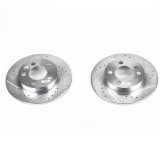 Power Stop 00-06 Audi TT Quattro Rear Evolution Drilled & Slotted Rotors - Pair thumbnail 1