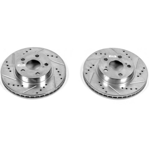 Power Stop 04-09 Toyota Prius Front Evolution Drilled & Slotted Rotors - Pair thumbnail 1