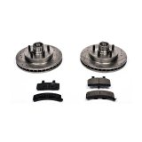 PowerStop Z23 Evolution Sport Brake Upgrade Kits K1990 Rotors/Pads, Cross-Drilled/Slotted, Iron, Natural Finish, Kit thumbnail 1