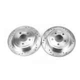 Power Stop 2003 Ford Explorer Sport Rear Evolution Drilled & Slotted Rotors - Pair thumbnail 1