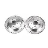 Power Stop 2003 Ford Explorer Sport Rear Evolution Drilled & Slotted Rotors - Pair thumbnail 2