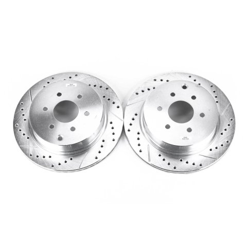 Power Stop 05-12 Nissan Pathfinder Rear Evolution Drilled & Slotted Rotors - Pair thumbnail 1