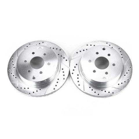 Power Stop 05-12 Nissan Pathfinder Rear Evolution Drilled & Slotted Rotors - Pair thumbnail 2