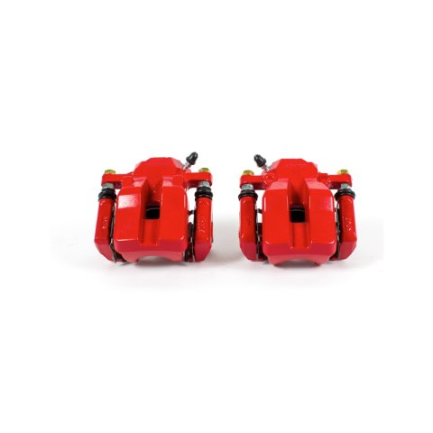 Power Stop 06-12 Toyota RAV4 Rear Red Calipers w/Brackets - Pair thumbnail 1