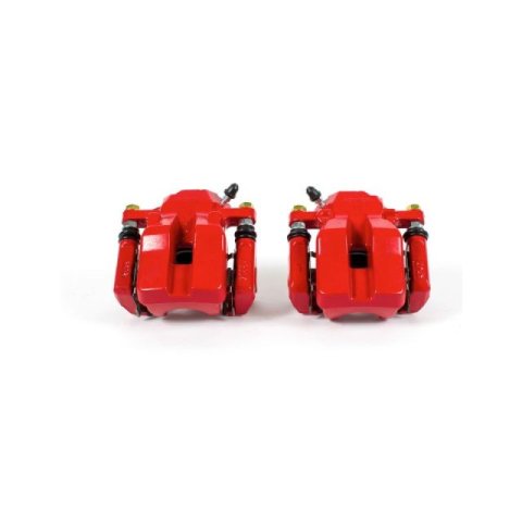 Power Stop 06-12 Toyota RAV4 Rear Red Calipers w/Brackets - Pair thumbnail 2