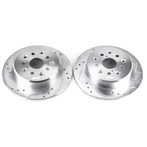 Power Stop 98-05 Lexus GS300 Rear Evolution Drilled & Slotted Rotors - Pair thumbnail 1