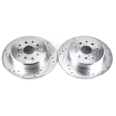 Power Stop 98-05 Lexus GS300 Rear Evolution Drilled & Slotted Rotors - Pair thumbnail 2