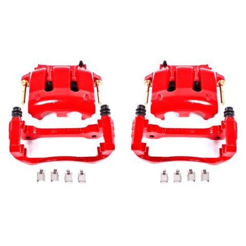 Power Stop 05-14 Ford Mustang Front Red Calipers w/Brackets - Pair