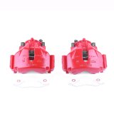 Power Stop 00-03 Saab 9-3 Front Red Calipers w/Brackets - Pair thumbnail 1
