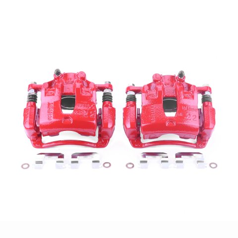 Power Stop 12-17 Hyundai Accent Front Red Calipers w/Brackets - Pair thumbnail 7