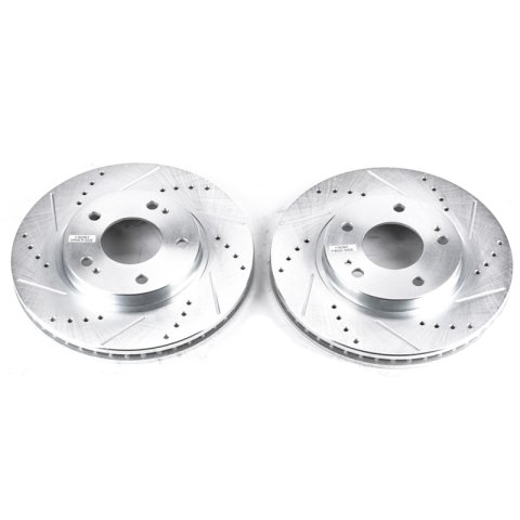 Power Stop 01-05 Chrysler Sebring Front Evolution Drilled & Slotted Rotors - Pair thumbnail 1