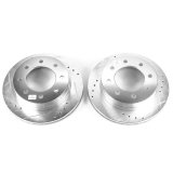 Power Stop 2003 Chevrolet Silverado 1500 HD Rear Evolution Drilled & Slotted Rotors - Pair thumbnail 2
