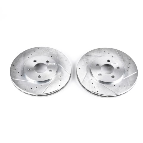 Power Stop 95-00 Chrysler Cirrus Front Evolution Drilled & Slotted Rotors - Pair thumbnail 1