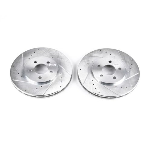 Power Stop 95-00 Chrysler Cirrus Front Evolution Drilled & Slotted Rotors - Pair thumbnail 2