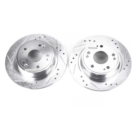 Power Stop 16-19 Acura ILX Rear Evolution Drilled & Slotted Rotors - Pair thumbnail 1