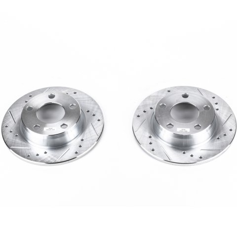 Power Stop 98-04 Audi A6 Quattro Rear Evolution Drilled & Slotted Rotors - Pair thumbnail 1