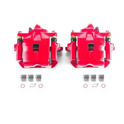 Power Stop 01-05 Toyota RAV4 Front Red Calipers w/Brackets - Pair thumbnail 2