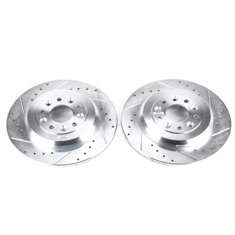 Power Stop 11-15 Ford Edge Rear Evolution Drilled & Slotted Rotors - Pair thumbnail 1