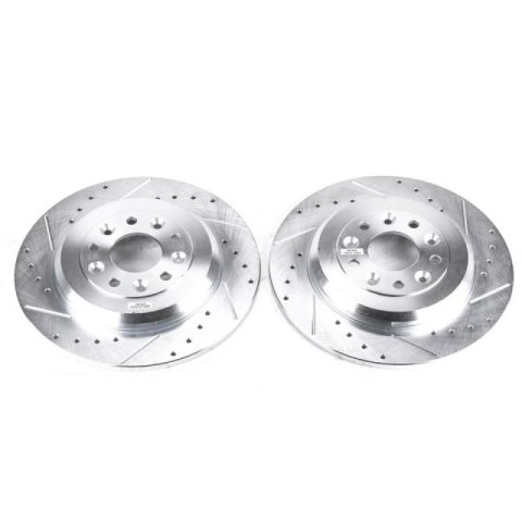 Power Stop 11-15 Ford Edge Rear Evolution Drilled & Slotted Rotors - Pair thumbnail 2