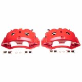 Power Stop 11-16 Chevrolet Silverado 3500 HD Rear Red Calipers - Pair thumbnail 2