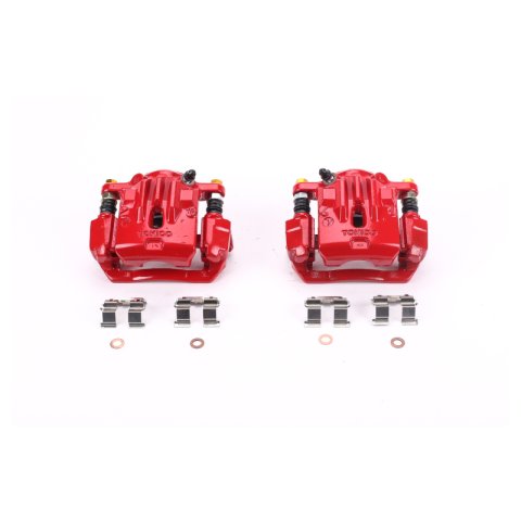 Power Stop 06-09 Subaru Legacy Rear Red Calipers w/Brackets - Pair thumbnail 6