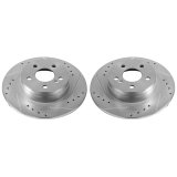 Power Stop 12-16 Mercedes-Benz C250 Rear Evolution Drilled & Slotted Rotors - Pair thumbnail 1
