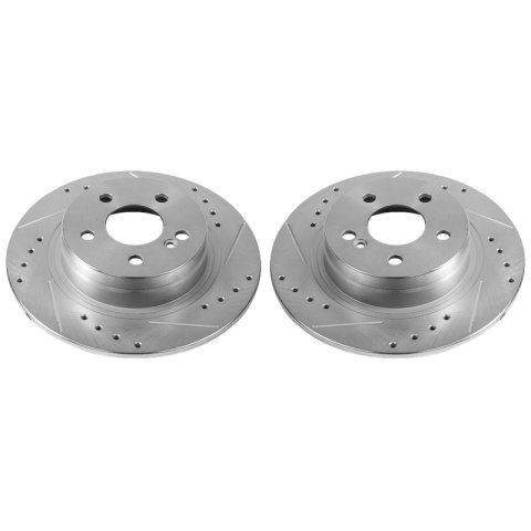 Power Stop 12-16 Mercedes-Benz C250 Rear Evolution Drilled & Slotted Rotors - Pair