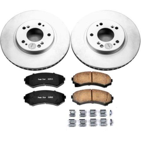 Power Stop 04-11 Mitsubishi Endeavor Front Z17 Evolution Geomet Coated Brake Kit thumbnail 1