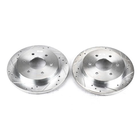 Power Stop 04-10 Infiniti QX56 Rear Evolution Drilled & Slotted Rotors - Pair thumbnail 1