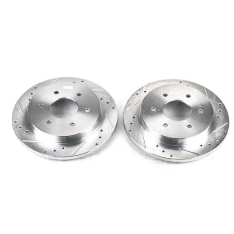 Power Stop 04-10 Infiniti QX56 Rear Evolution Drilled & Slotted Rotors - Pair thumbnail 2