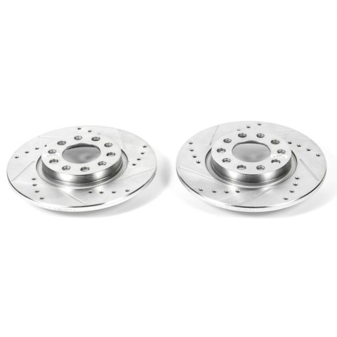Power Stop 15-17 Chrysler 200 Rear Evolution Drilled & Slotted Rotors - Pair thumbnail 1