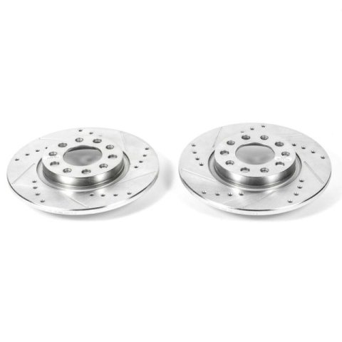 Power Stop 15-17 Chrysler 200 Rear Evolution Drilled & Slotted Rotors - Pair thumbnail 2