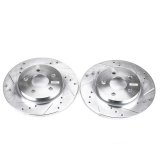 Power Stop 02-08 Jaguar X-Type Rear Evolution Drilled & Slotted Rotors - Pair thumbnail 1