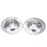 Power Stop 02-08 Jaguar X-Type Rear Evolution Drilled & Slotted Rotors - Pair thumbnail 2