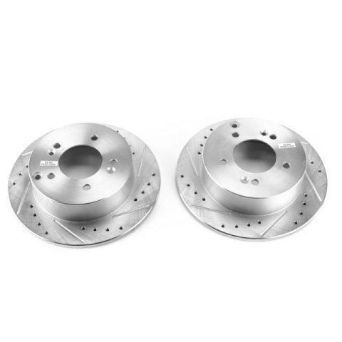 Power Stop 07-10 Kia Rondo Rear Evolution Drilled & Slotted Rotors - Pair thumbnail 1