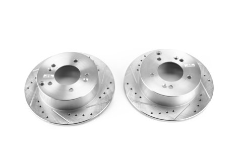 Power Stop 07-10 Kia Rondo Rear Evolution Drilled & Slotted Rotors - Pair thumbnail 2